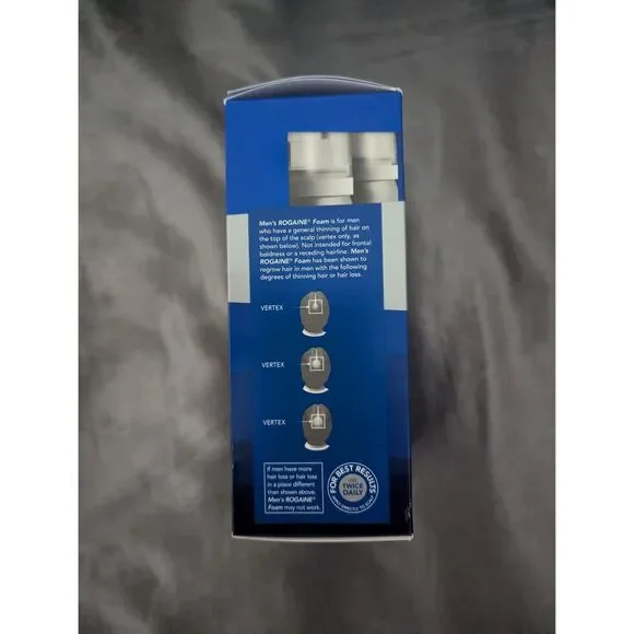Rogaine Minoxidil Unscented Men's Hair Regrowth Foam, 3 MONTH Supply Unopened - Picture 5 of 5